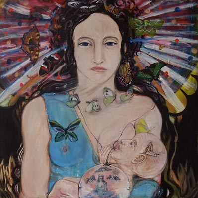 peinture à l'huile – Portrait de Elena Blanca